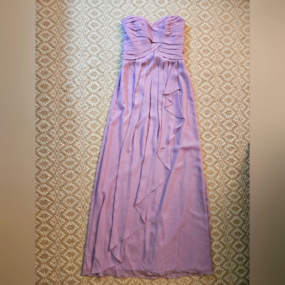 Lilac Long Strapless Dress
